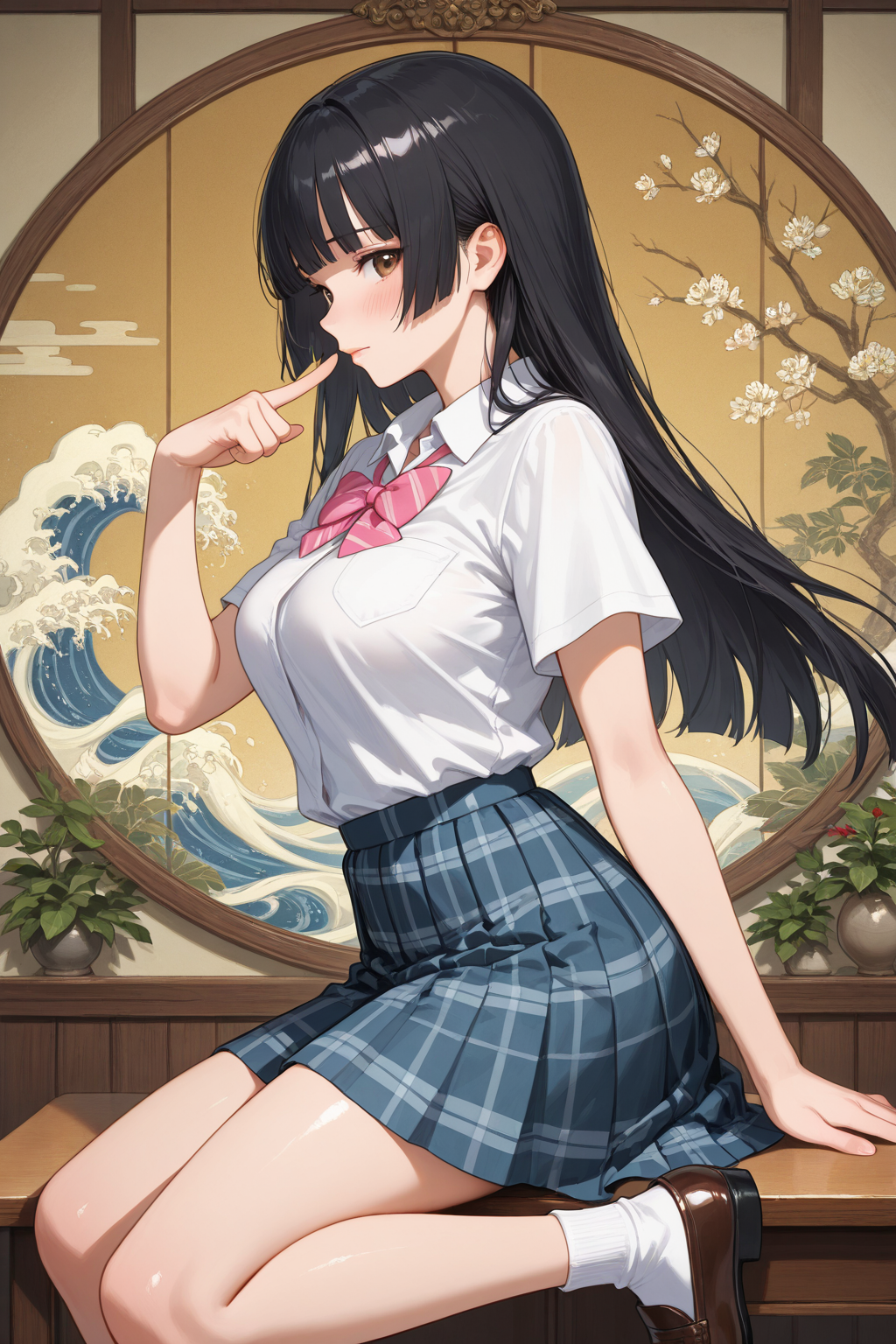 桔梗JK潜入での夏服✨