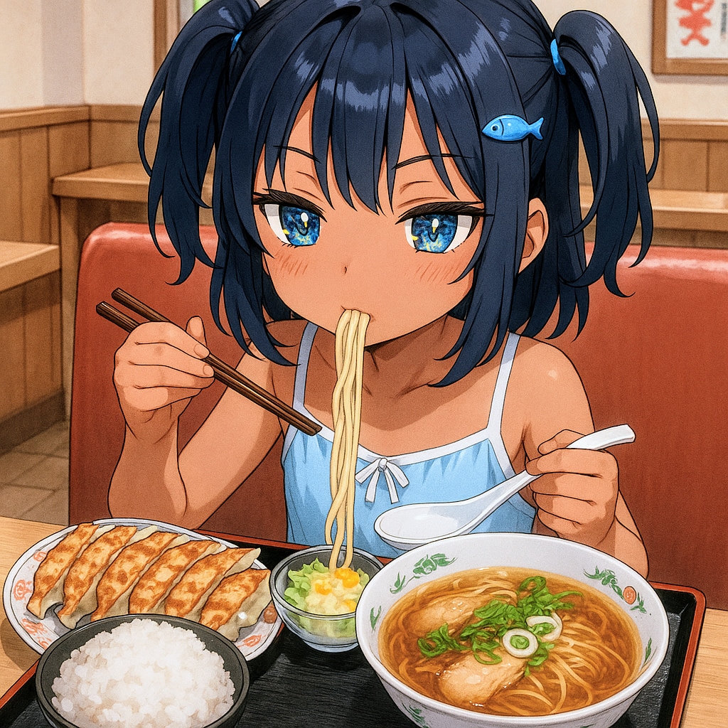 餃子の王将でたくさん食べるこなつちゃん