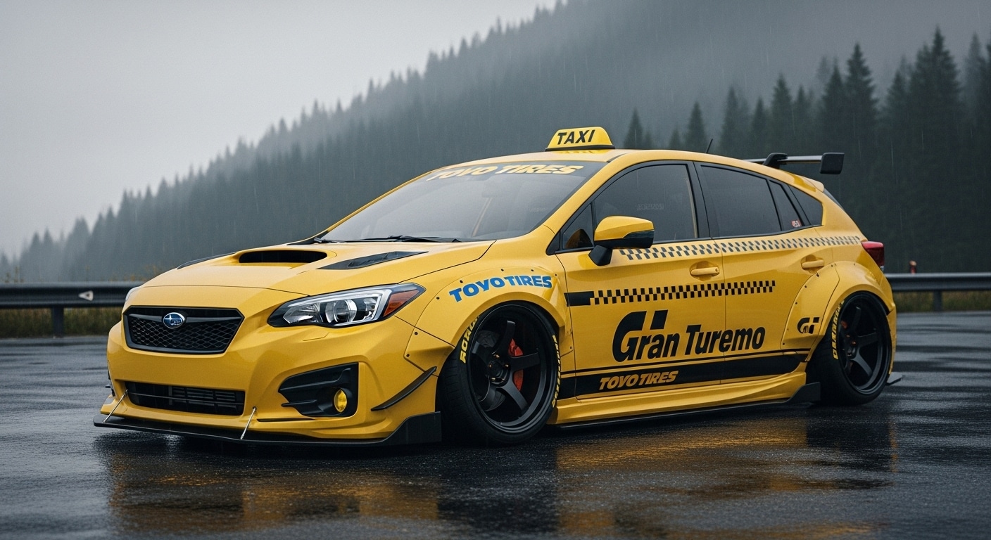 インプレッサイエロータクシーのドリ車 | の人気AIイラスト・グラビア