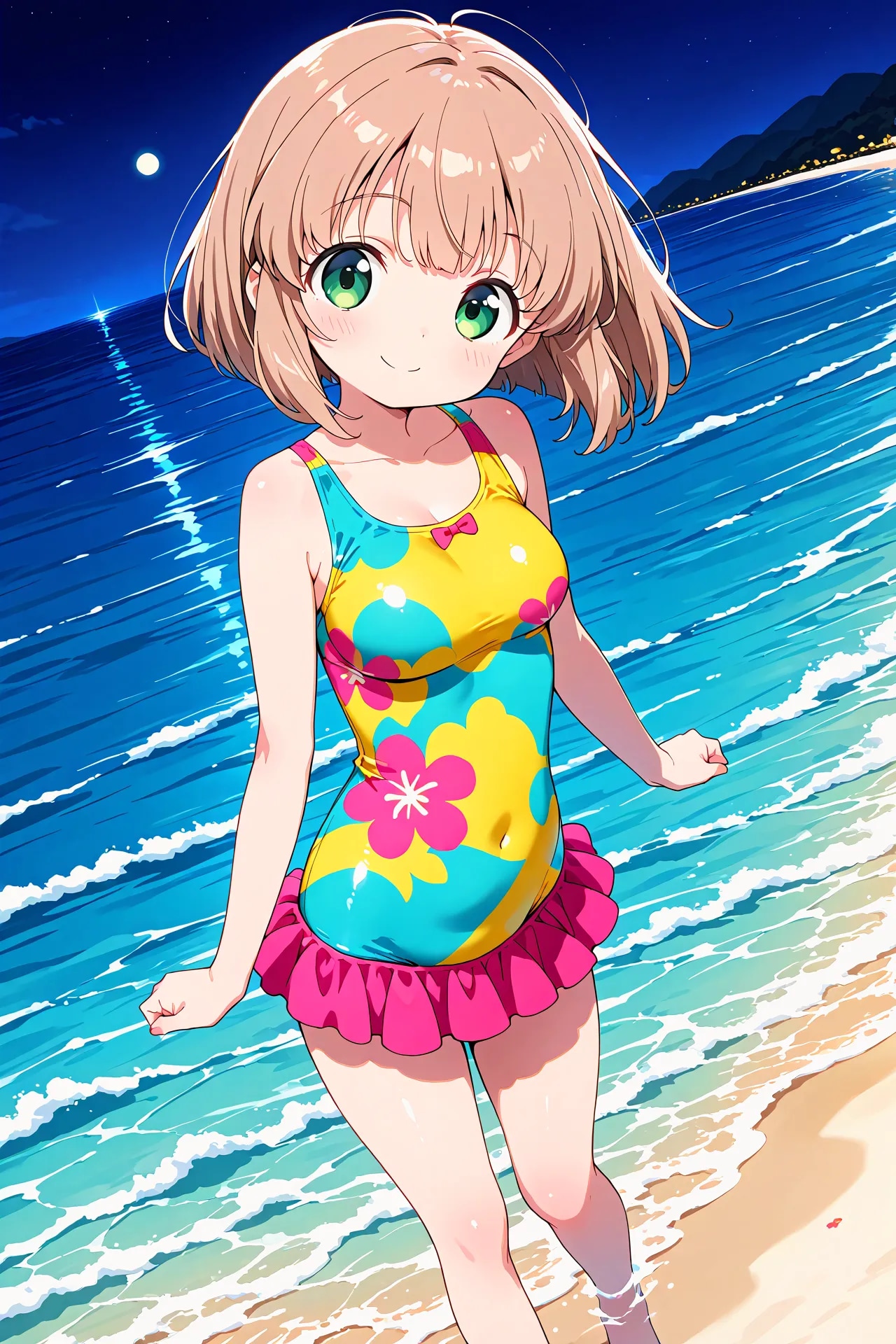 こはるちゃんと夜の海