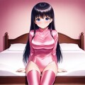 ピンクサテンレオタードサイハイソックス 12枚目