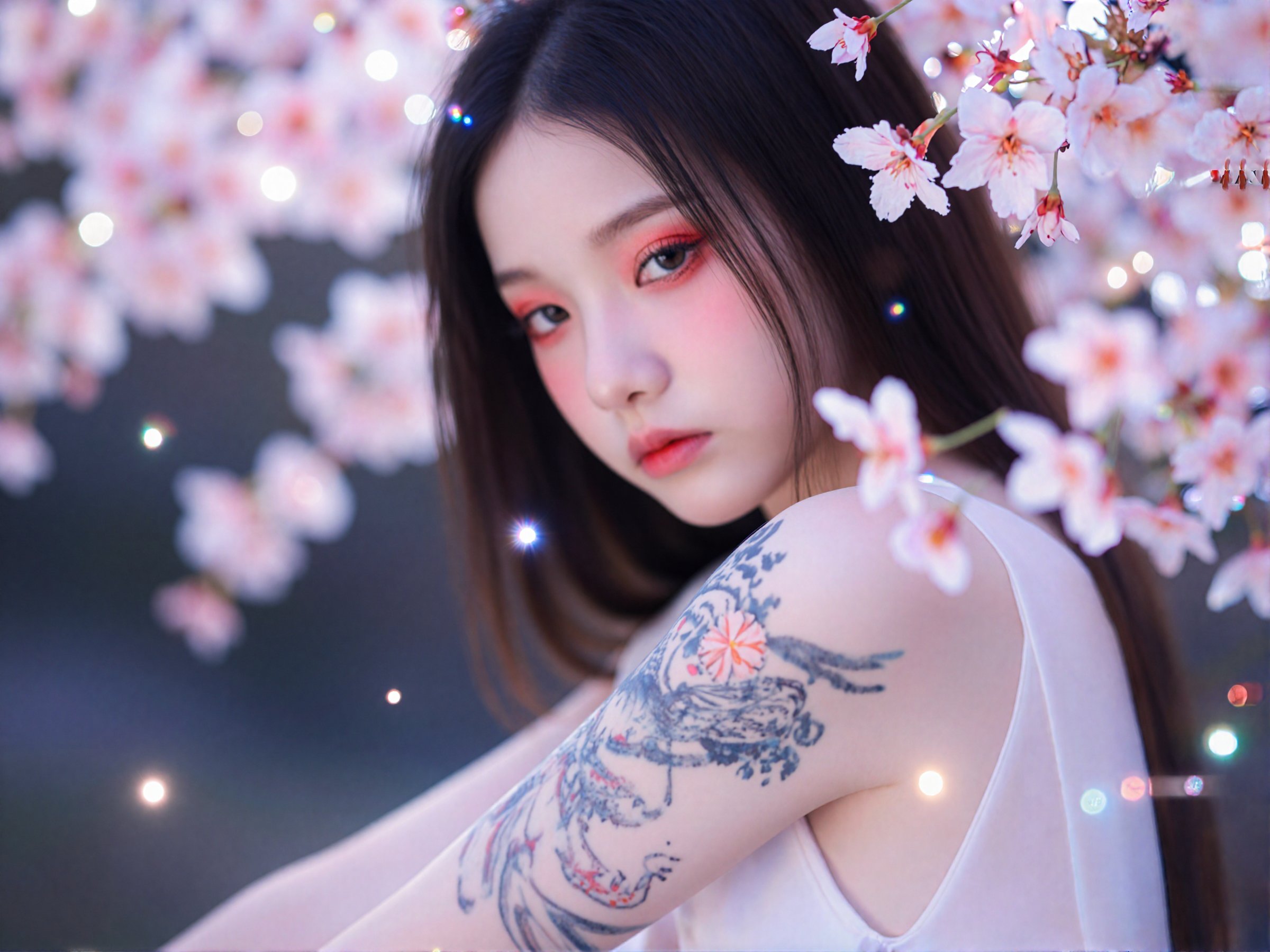 桜の木の下で