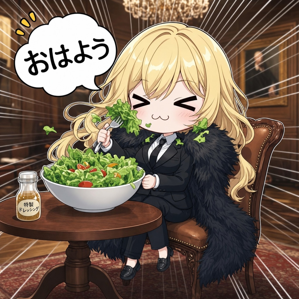菜っ葉サラダとエリザベス