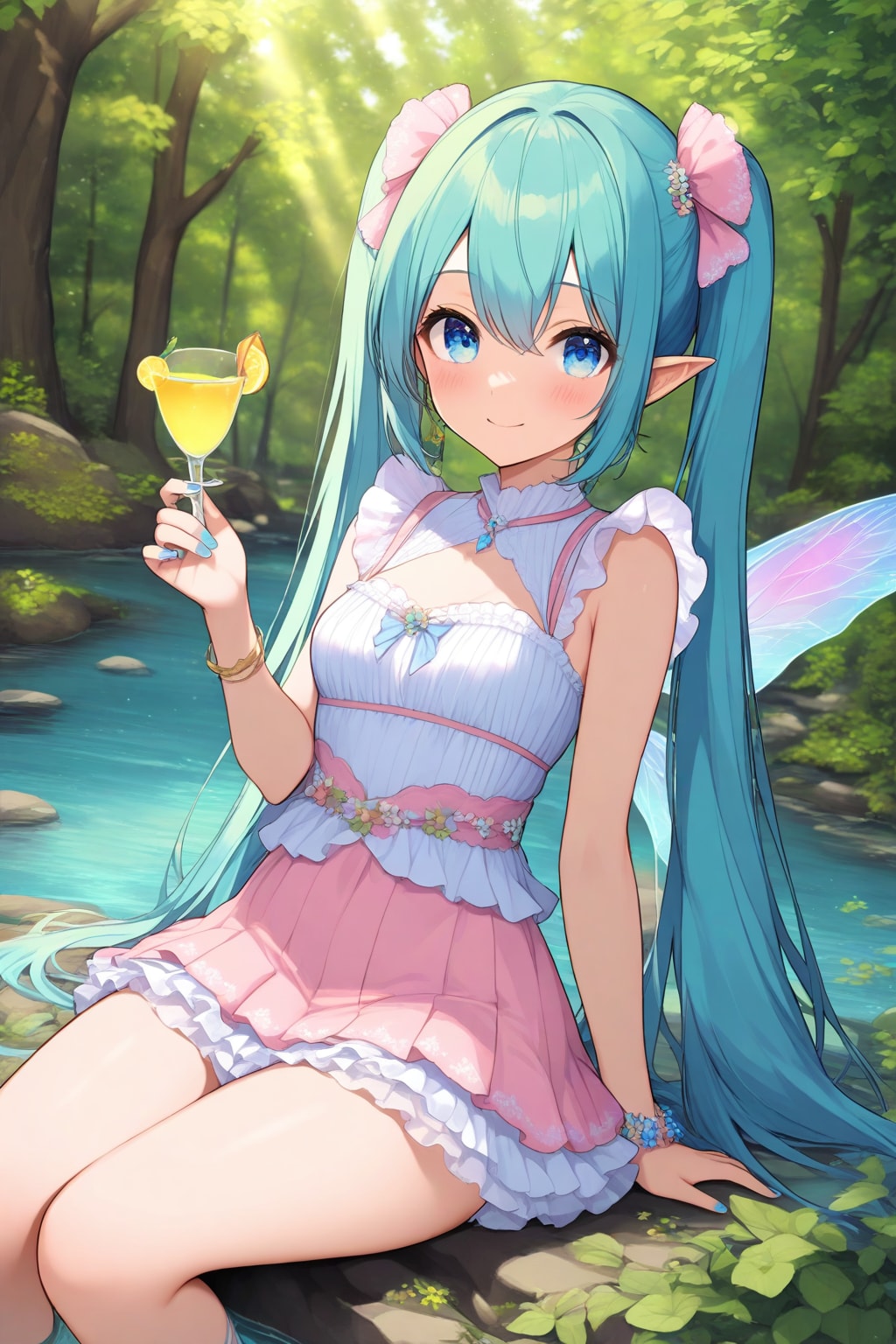 御伽の世界の妖精ミクちゃん | の人気AIイラスト・グラビア