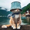 バケツを被った猫 4枚目