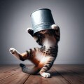 バケツを被った猫 6枚目