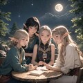 月明かりに照らされる、妖精デーの再会 2枚目