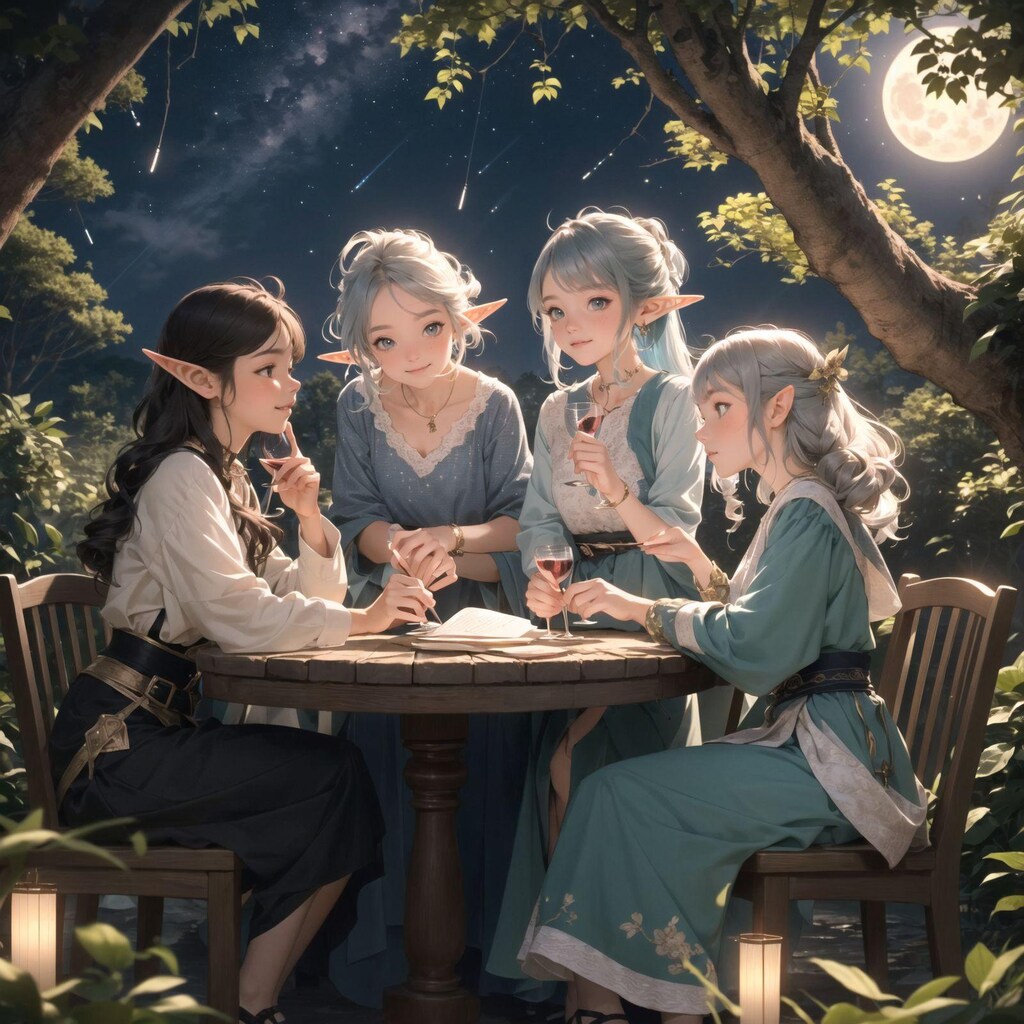 月明かりに照らされる、妖精デーの再会