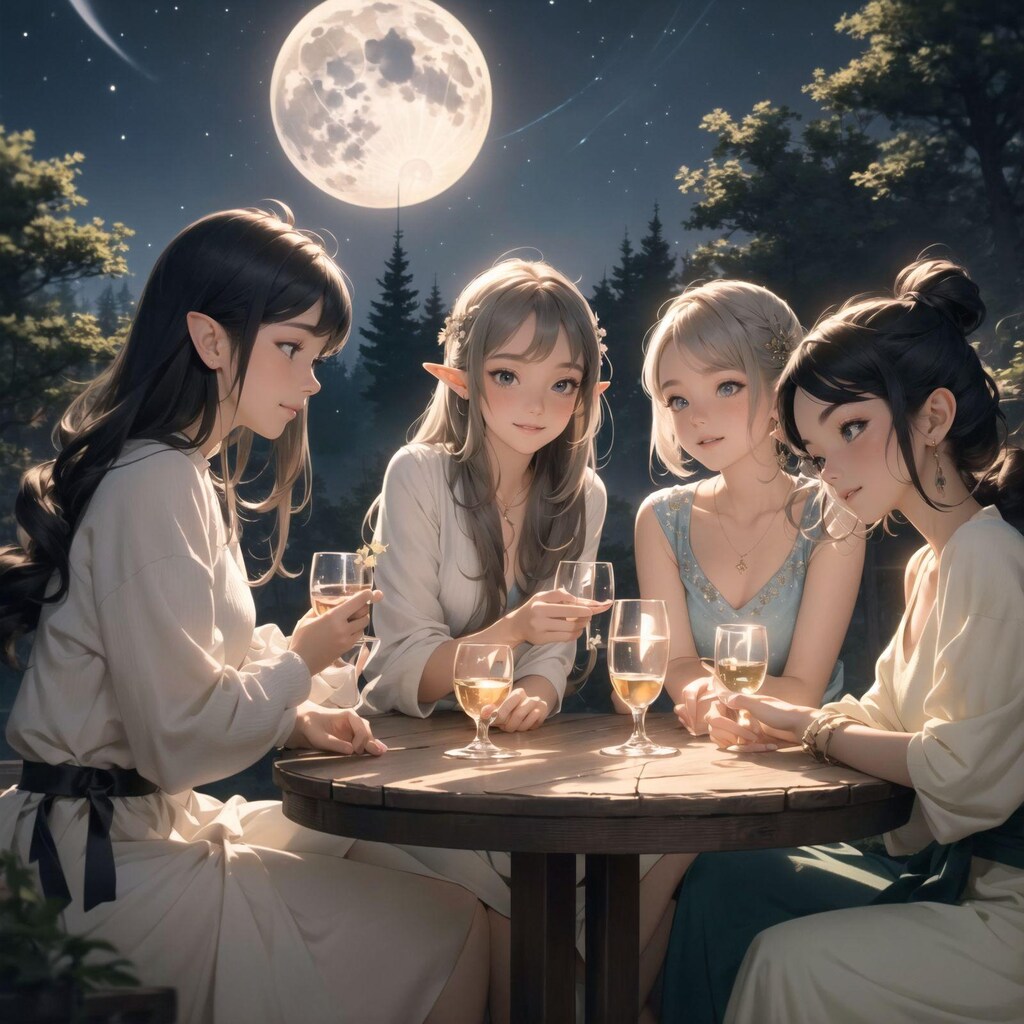 月明かりに照らされる、妖精デーの再会