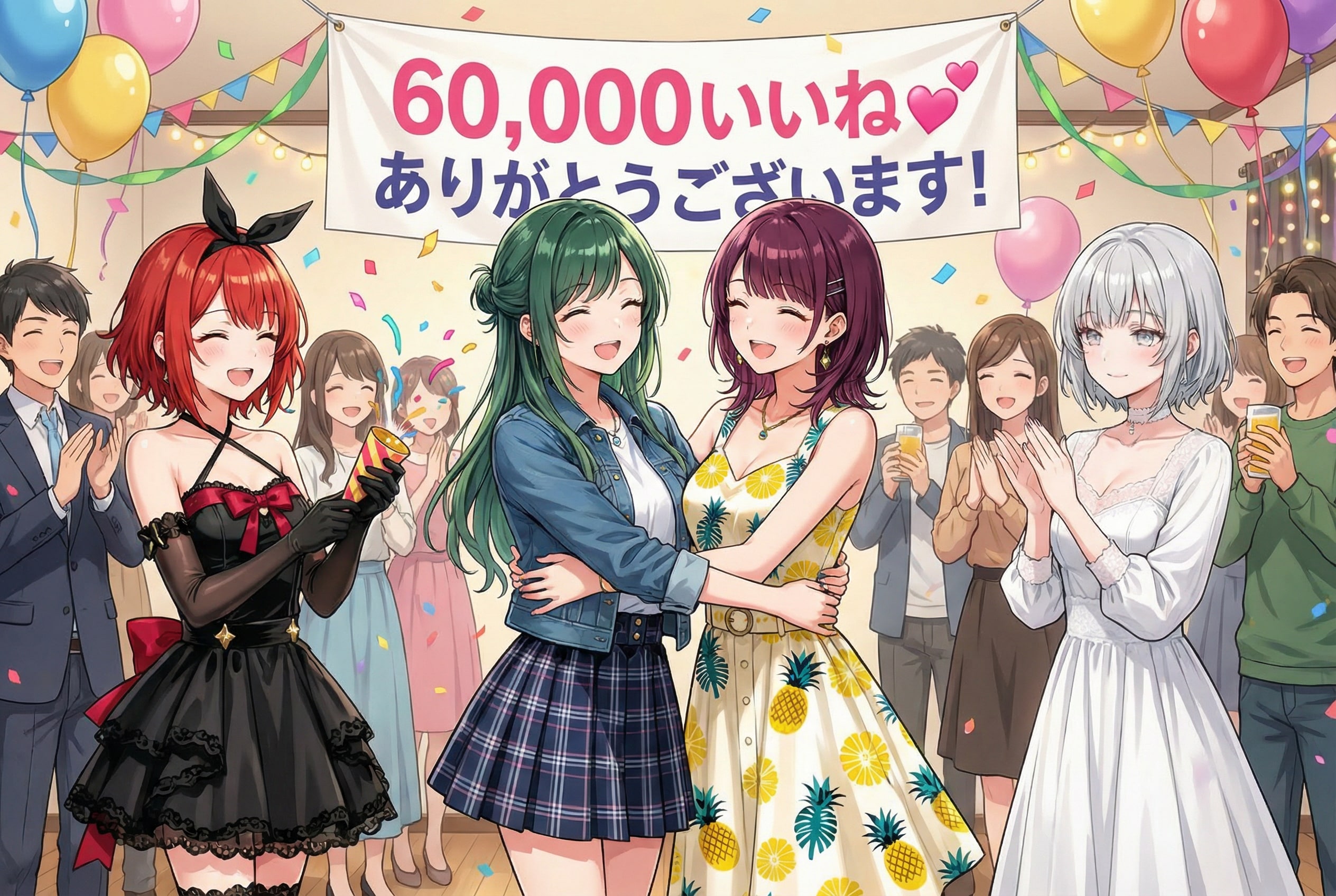 60,000いいね💞ありがとうございます‼️ | の人気AIイラスト・グラビア