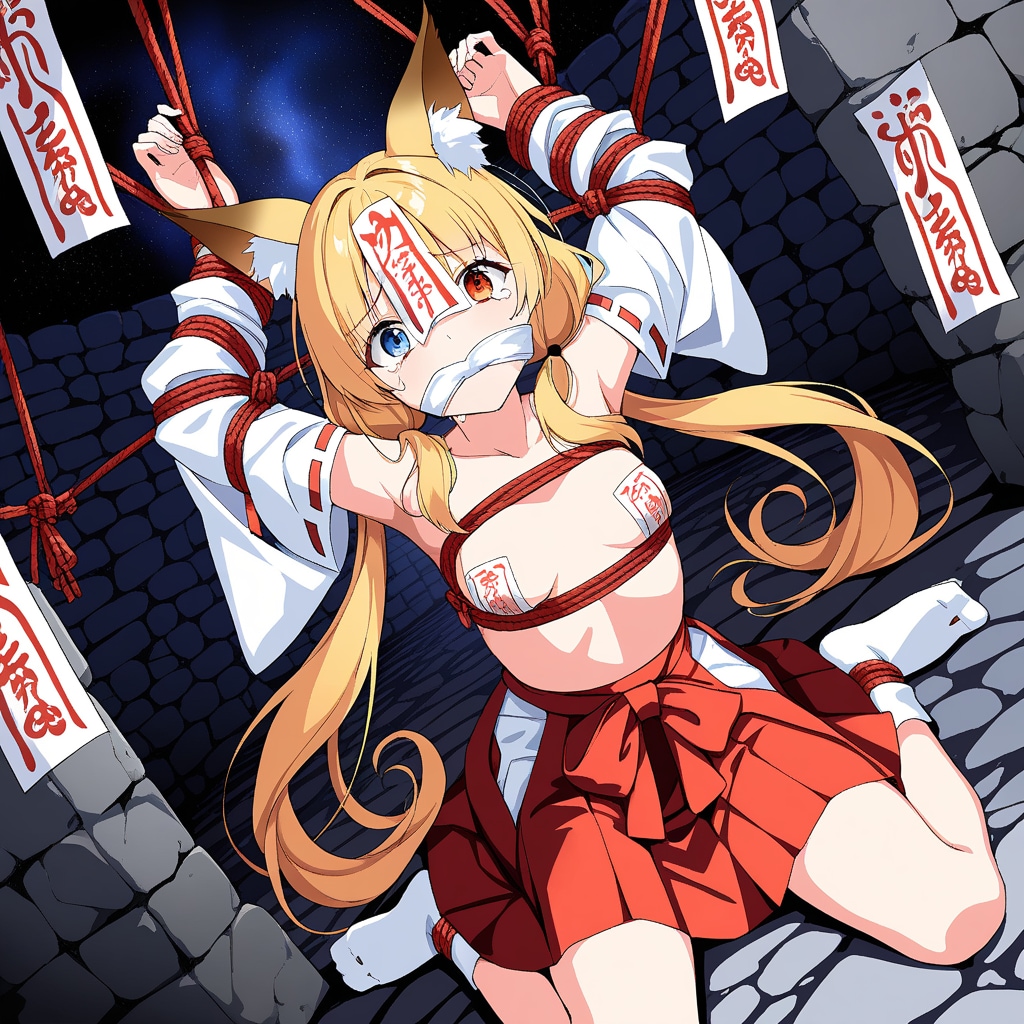 拘束巫女狐娘・四女