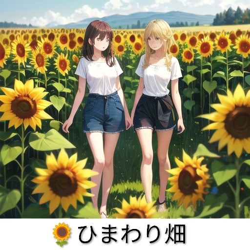🌻V4Bひまわり畑 | の人気AIイラスト・グラビア