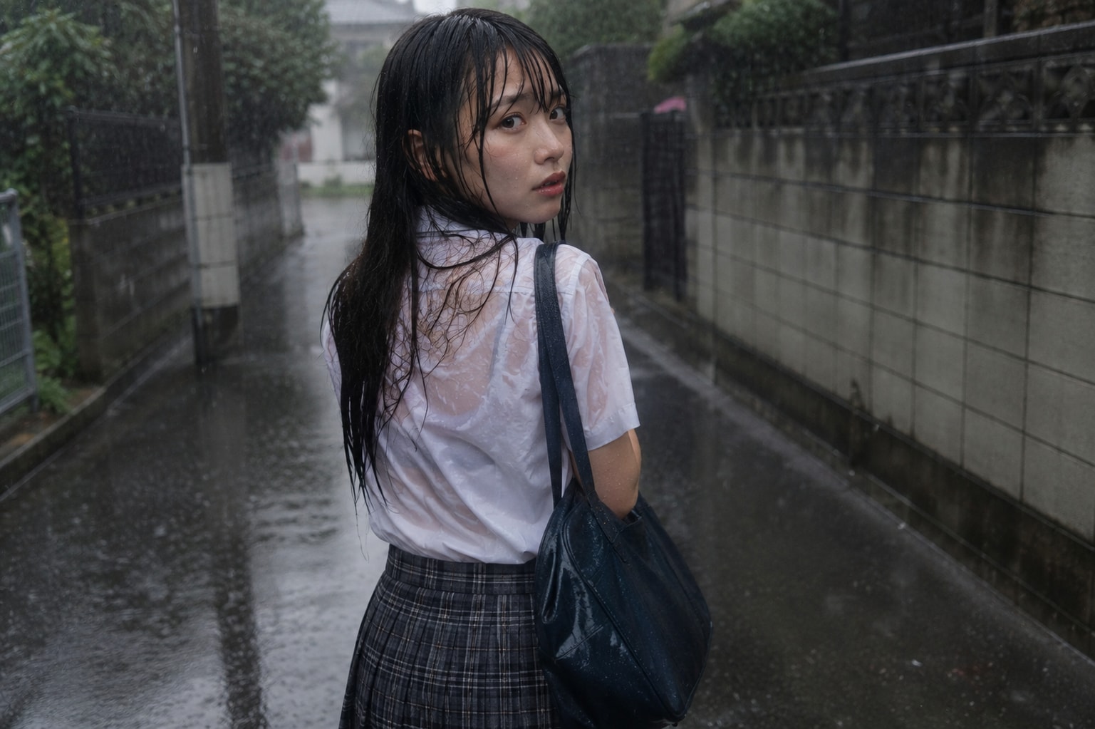 梅雨時少女