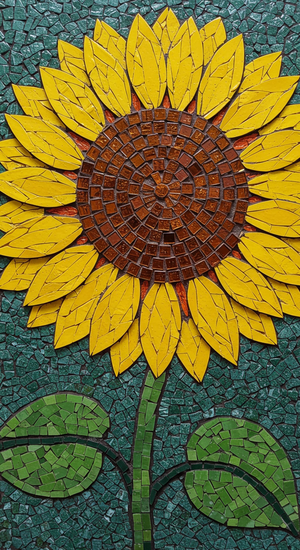 タイルアート向日葵