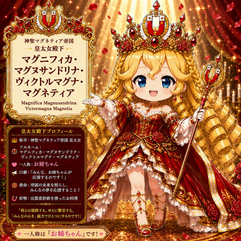 神聖マグネティア帝国 皇太女 マグニフィカ・マグヌサンドリナ・ヴィクトルマグナ・マグネティア