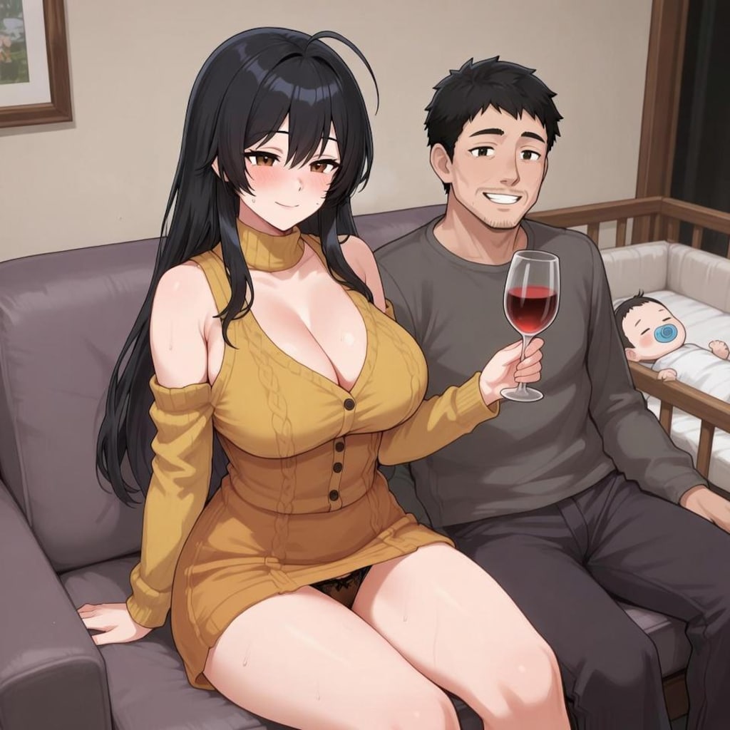 子持ちの人妻さんと旦那さんと飲んで