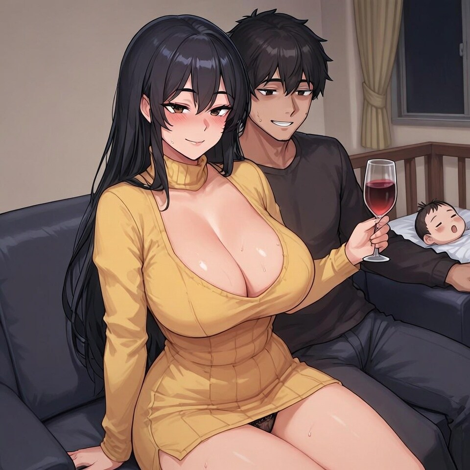 子持ちの人妻さんと旦那さんと飲んで