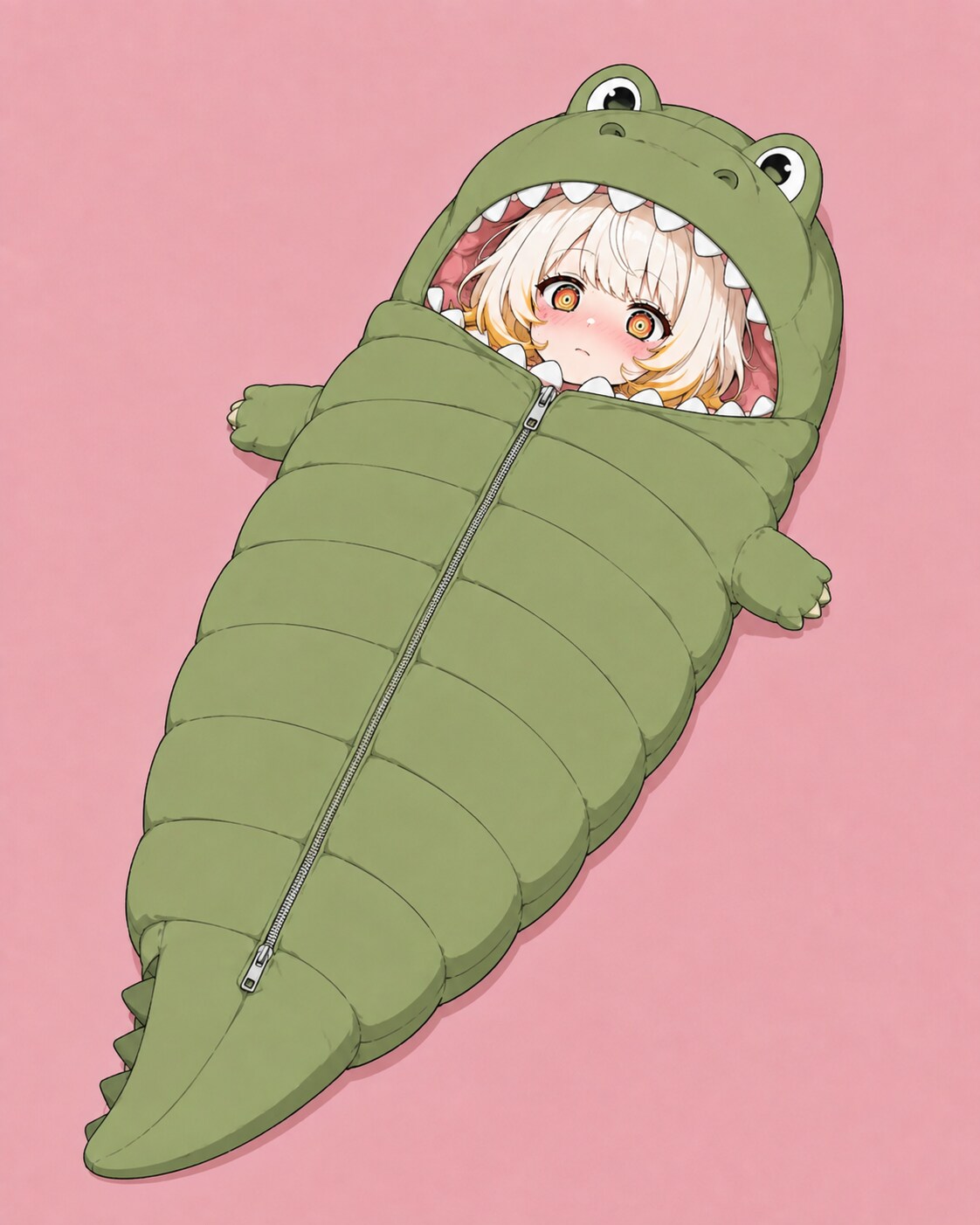 ワニ寝袋 | の人気AIイラスト・グラビア