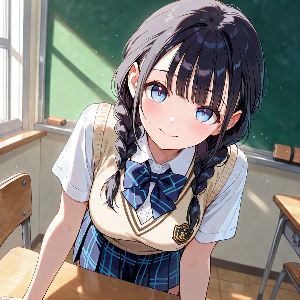 眼鏡をかける茉里奈ちゃん