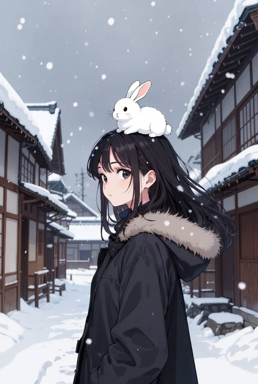 うさぎと少女