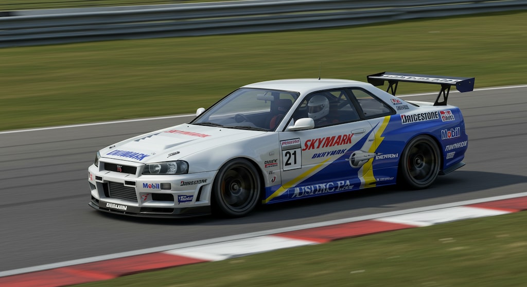 スカイマークエアラインズ　R34GT-Rレーシングカー