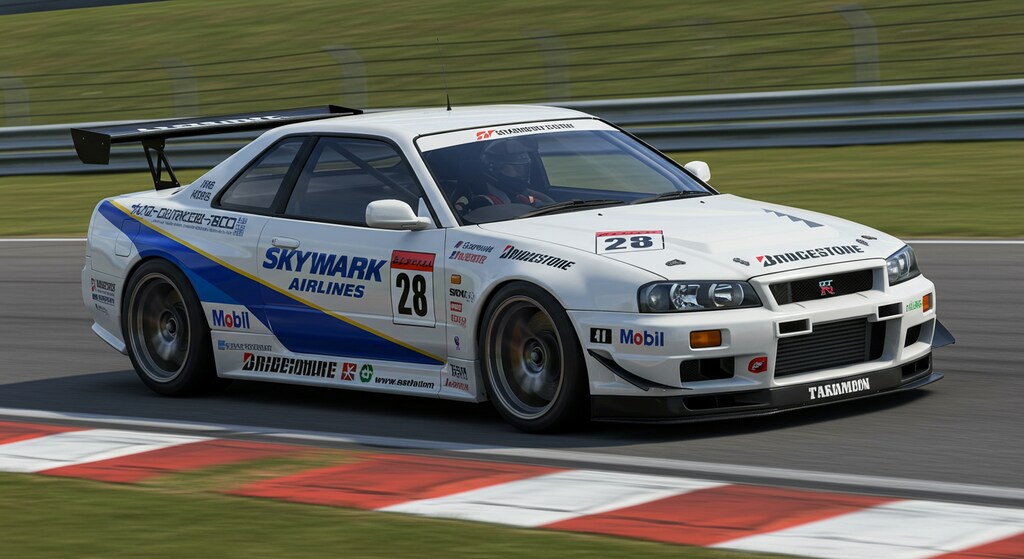 スカイマークエアラインズ　R34GT-Rレーシングカー