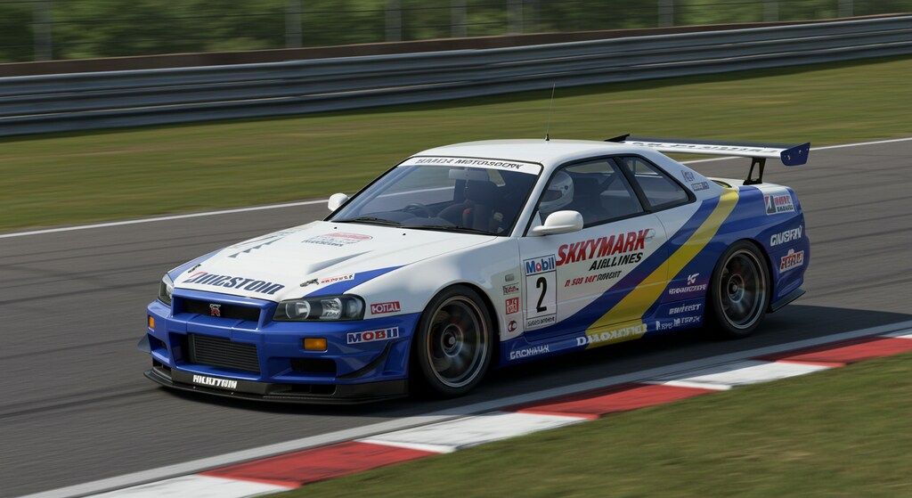 スカイマークエアラインズ　R34GT-Rレーシングカー