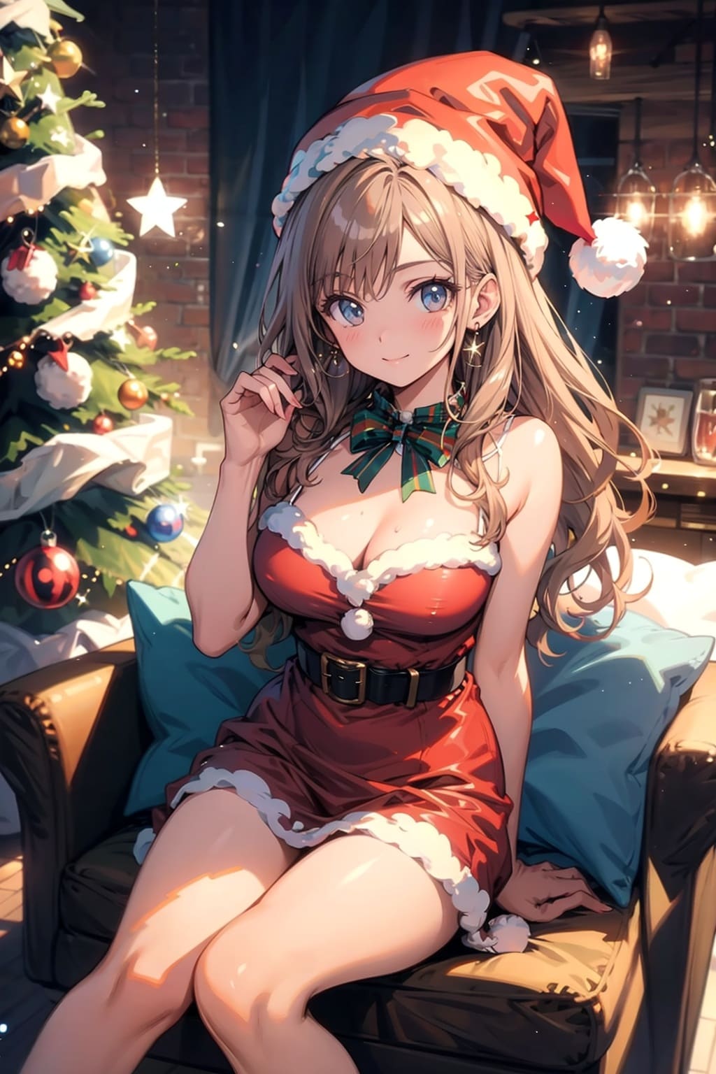 サンタコスの美少女 | の人気AIイラスト・グラビア