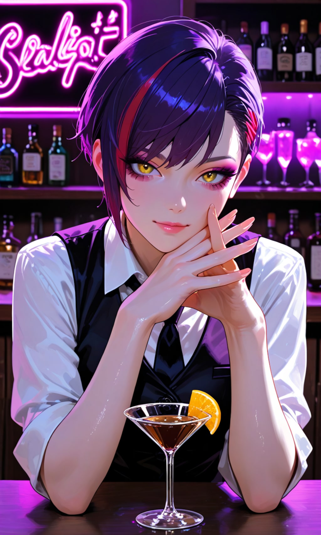 バレンタイン限定の特別なカクテルをどうぞ…