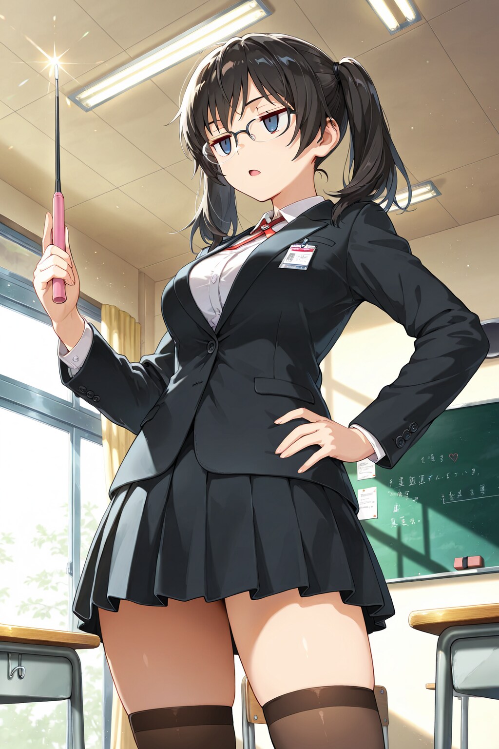 試作段階で存在した、ツインテのジト目先生