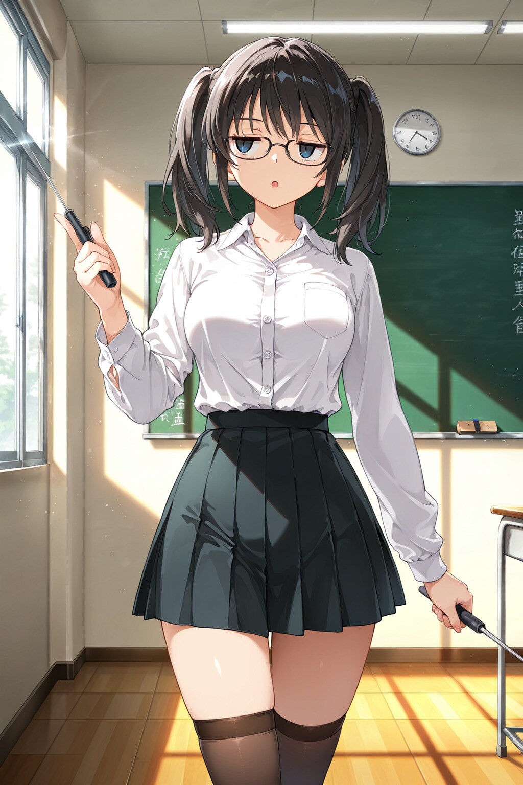 試作段階で存在した、ツインテのジト目先生