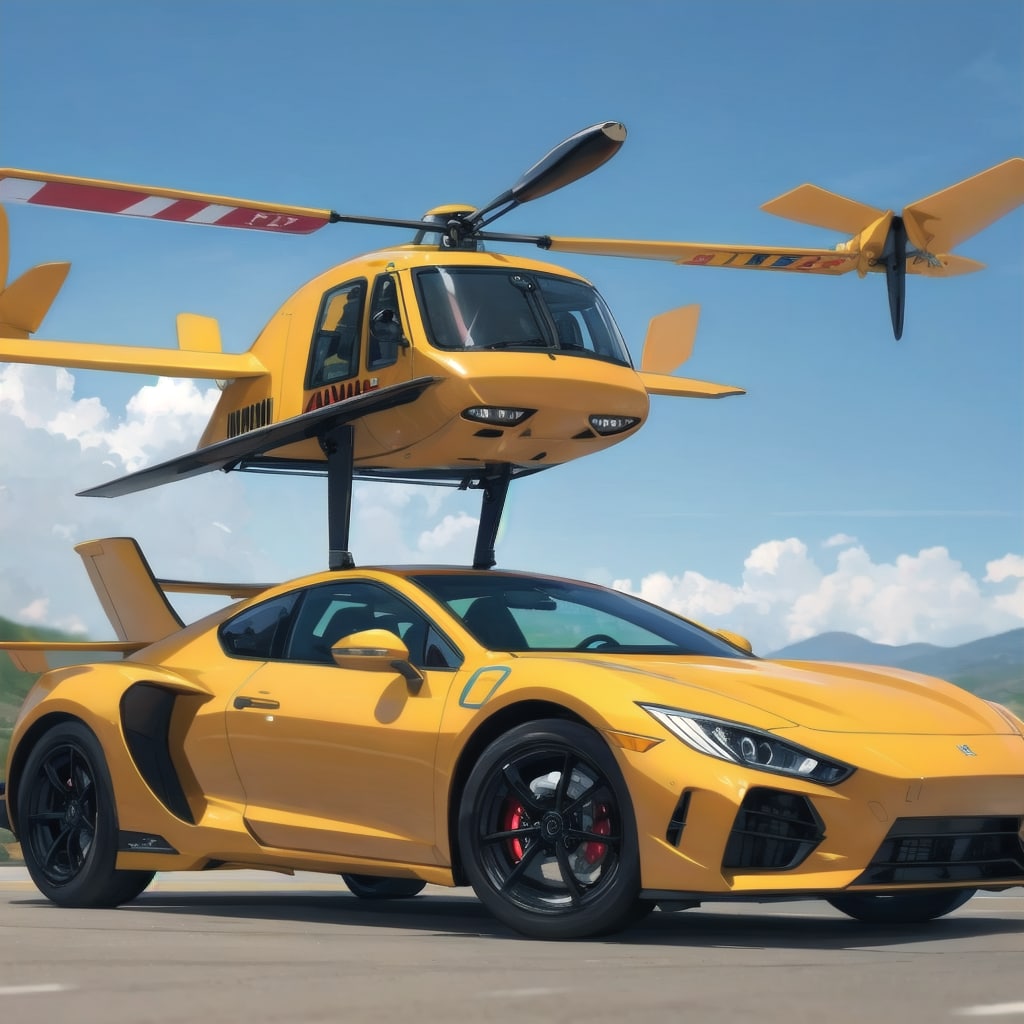 空飛ぶクルマ | の人気AIイラスト・グラビア