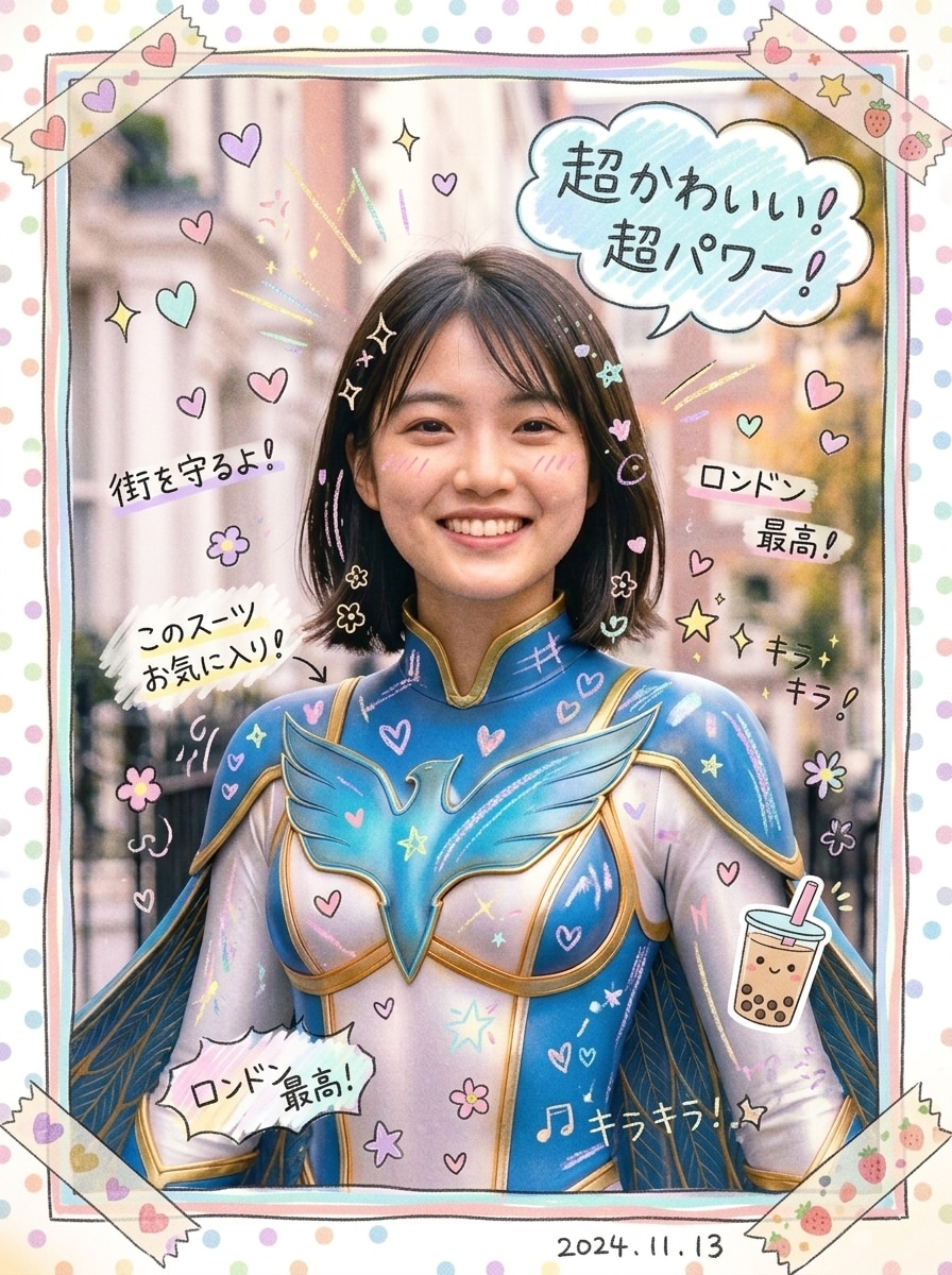 プリクラ風ヒロイン