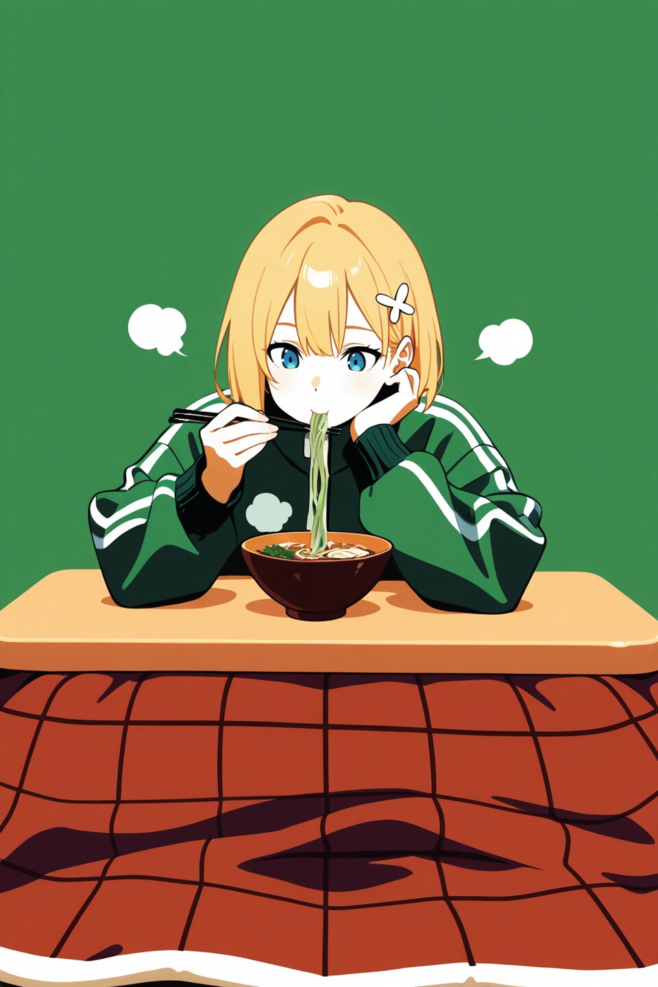 年越しそば・緑 | の人気AIイラスト・グラビア