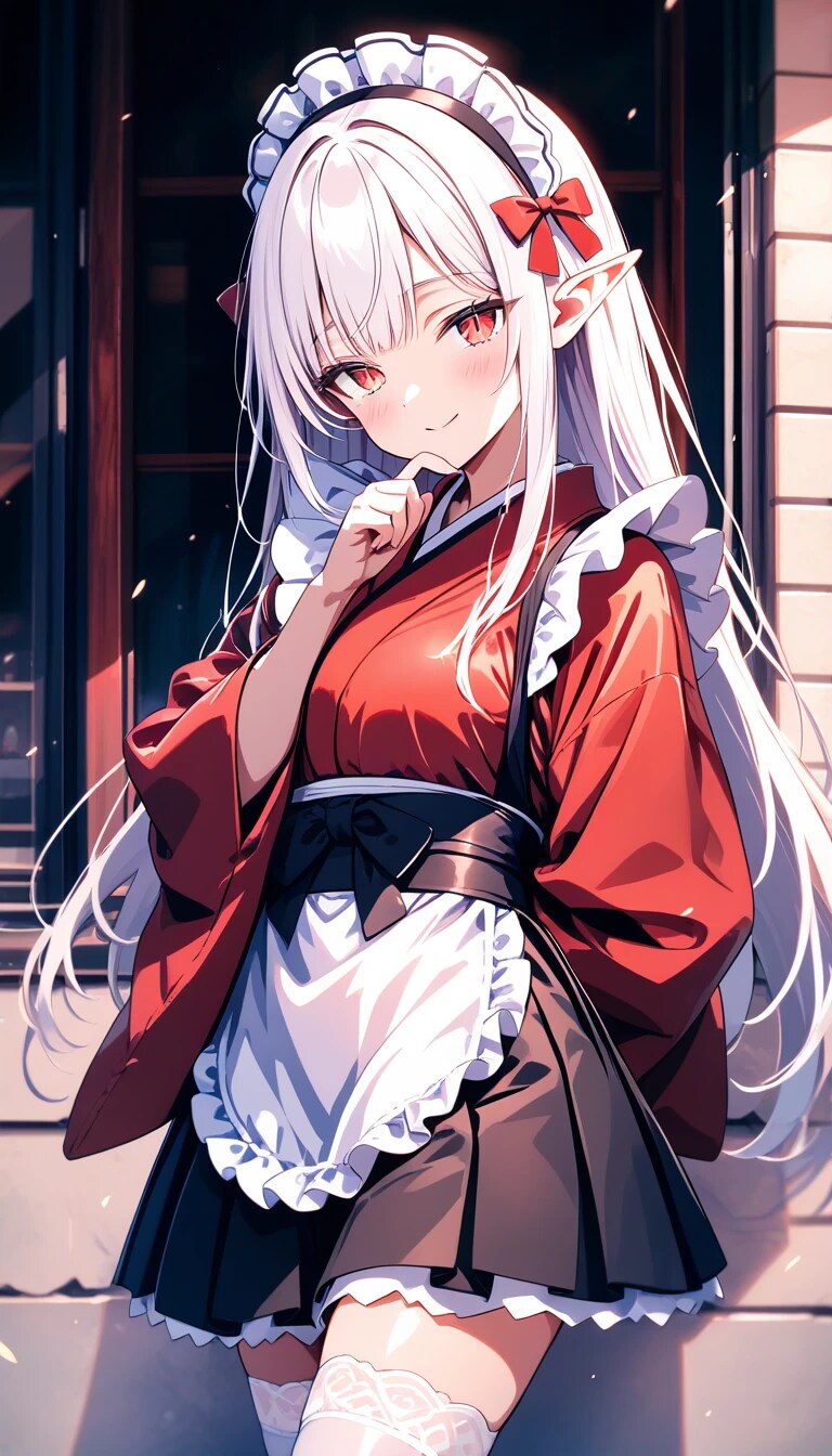 大正風メイド？『たまにはこういう趣向はいかがですか？　サービスもありますよ？』ネージュ（エルフメイド）