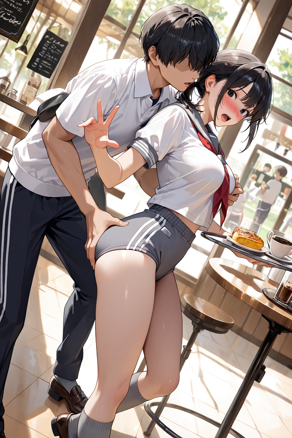 ちょっとなら、おさわりOKですよ♡　ゆるカフェでアルバイト中のお姉さん