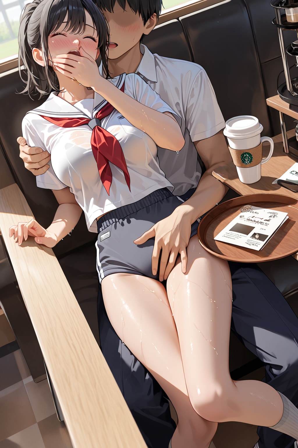 ちょっとなら、おさわりOKですよ♡　ゆるカフェでアルバイト中のお姉さん