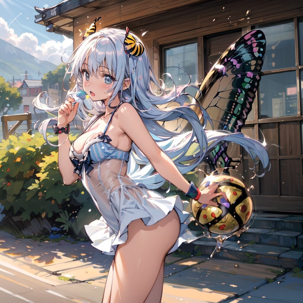 23/12/10のワード生成　黒髪少女と蝶と蜂