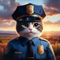 アクリル風 #Vネック 警察猫 3枚目