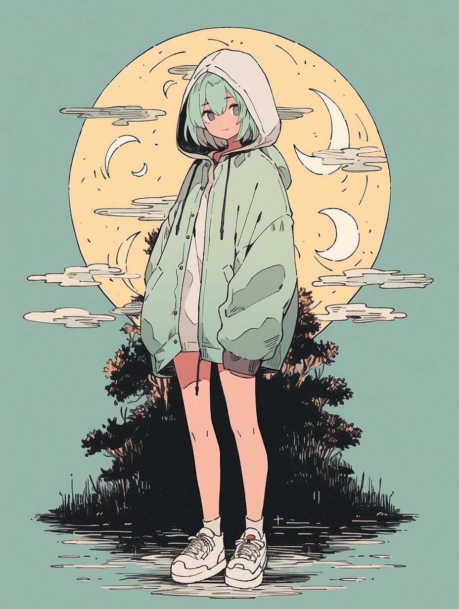 月夜のお散歩。