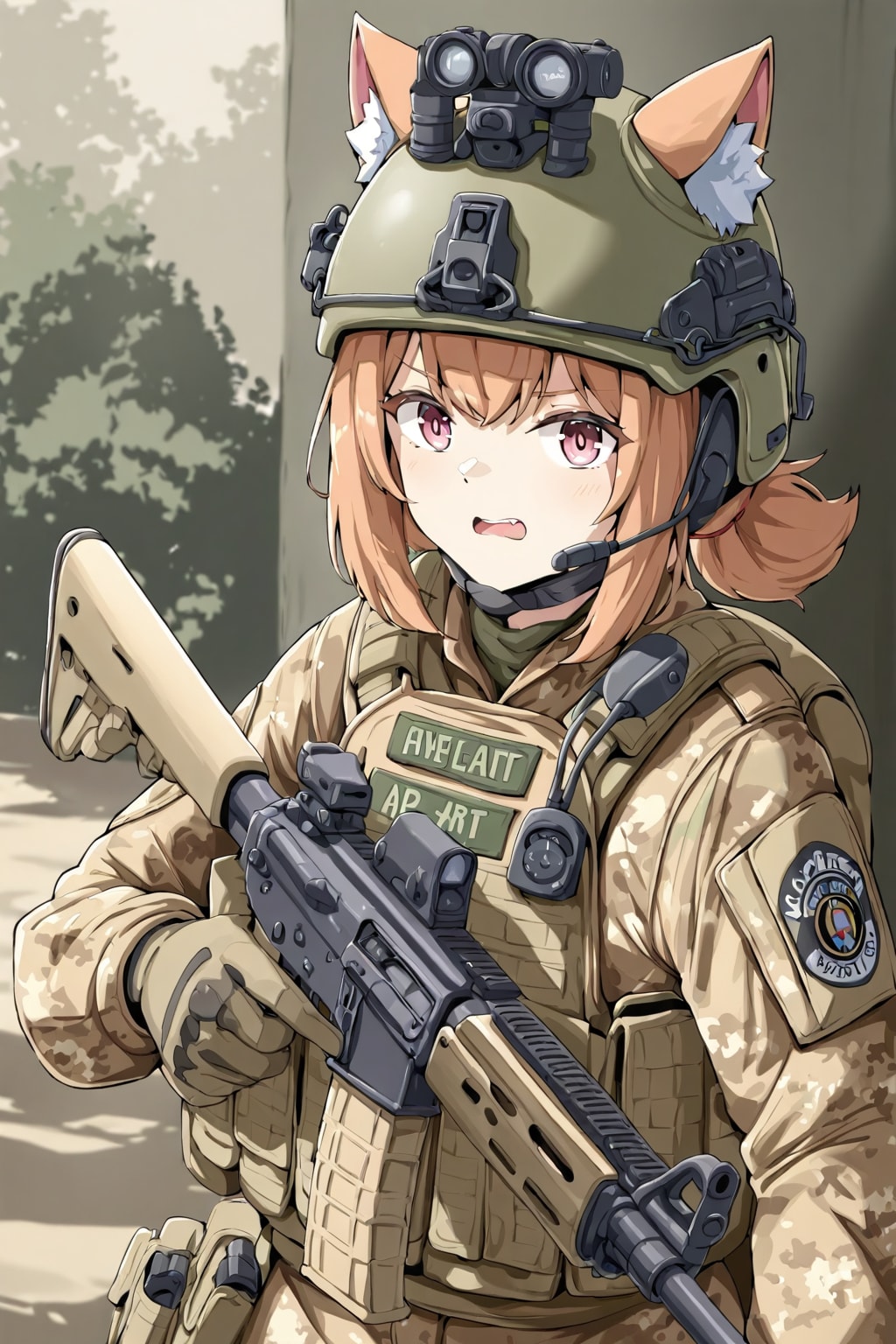 市街地戦に駆り出された猫娘