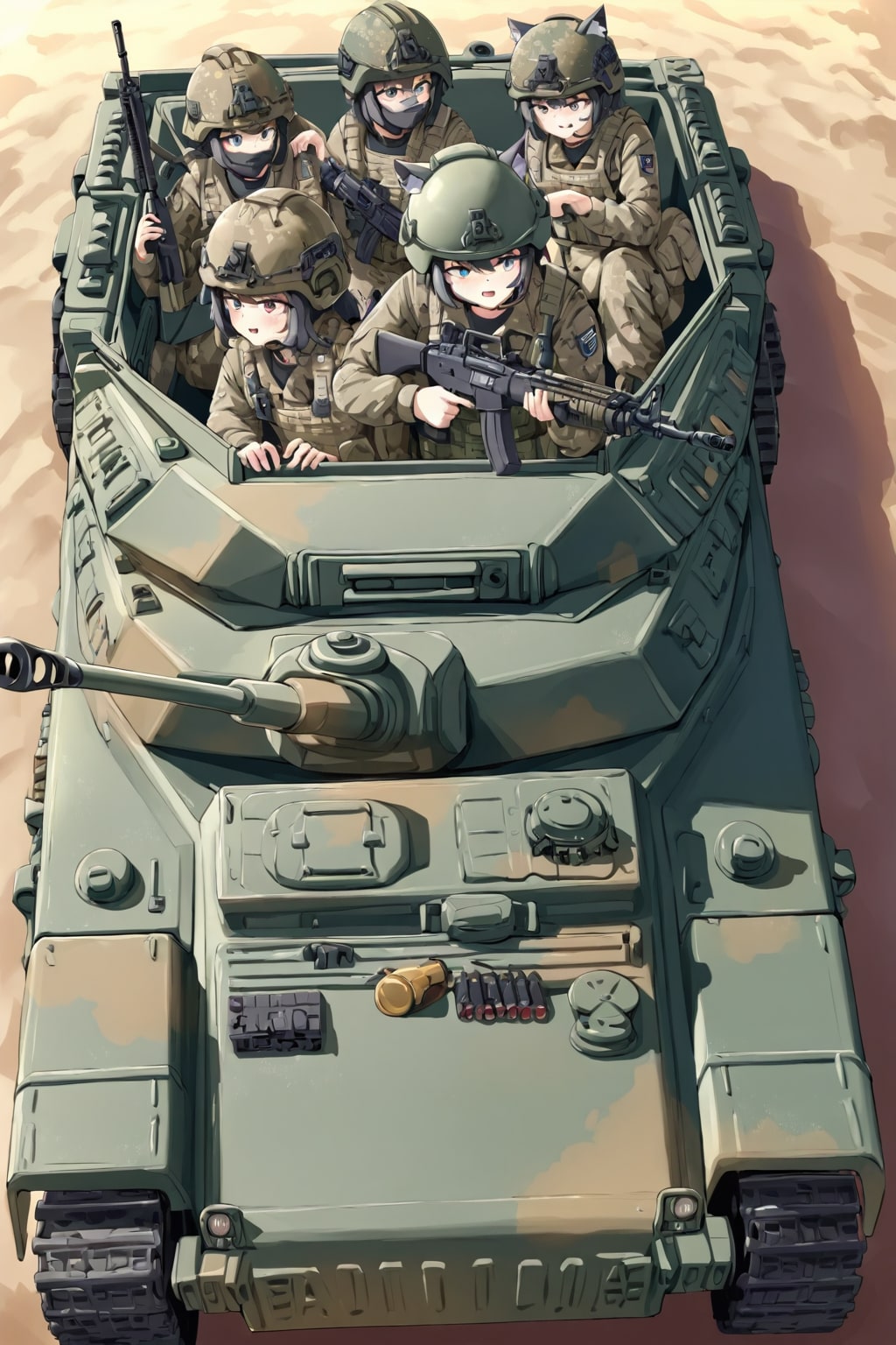 市街地戦に駆り出された猫娘