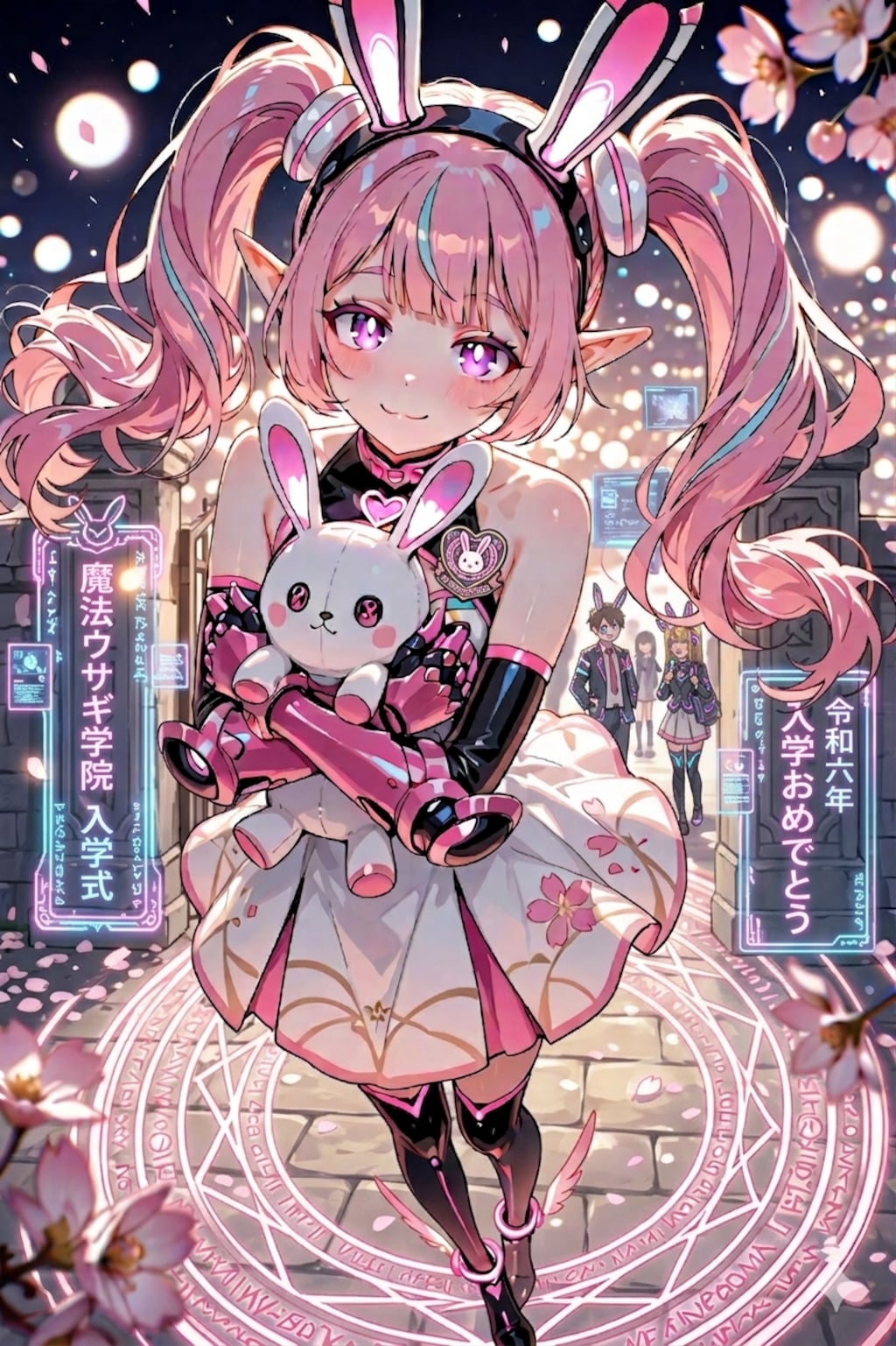 入学するエルフの女の子