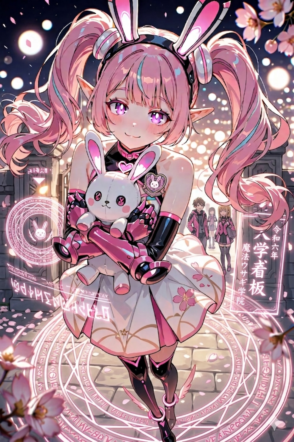 入学するエルフの女の子