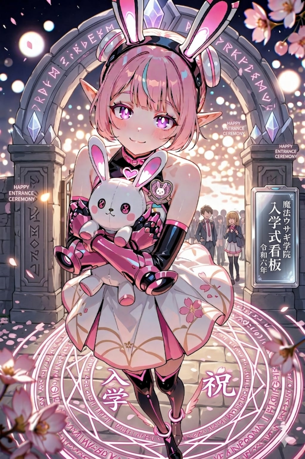 入学するエルフの女の子