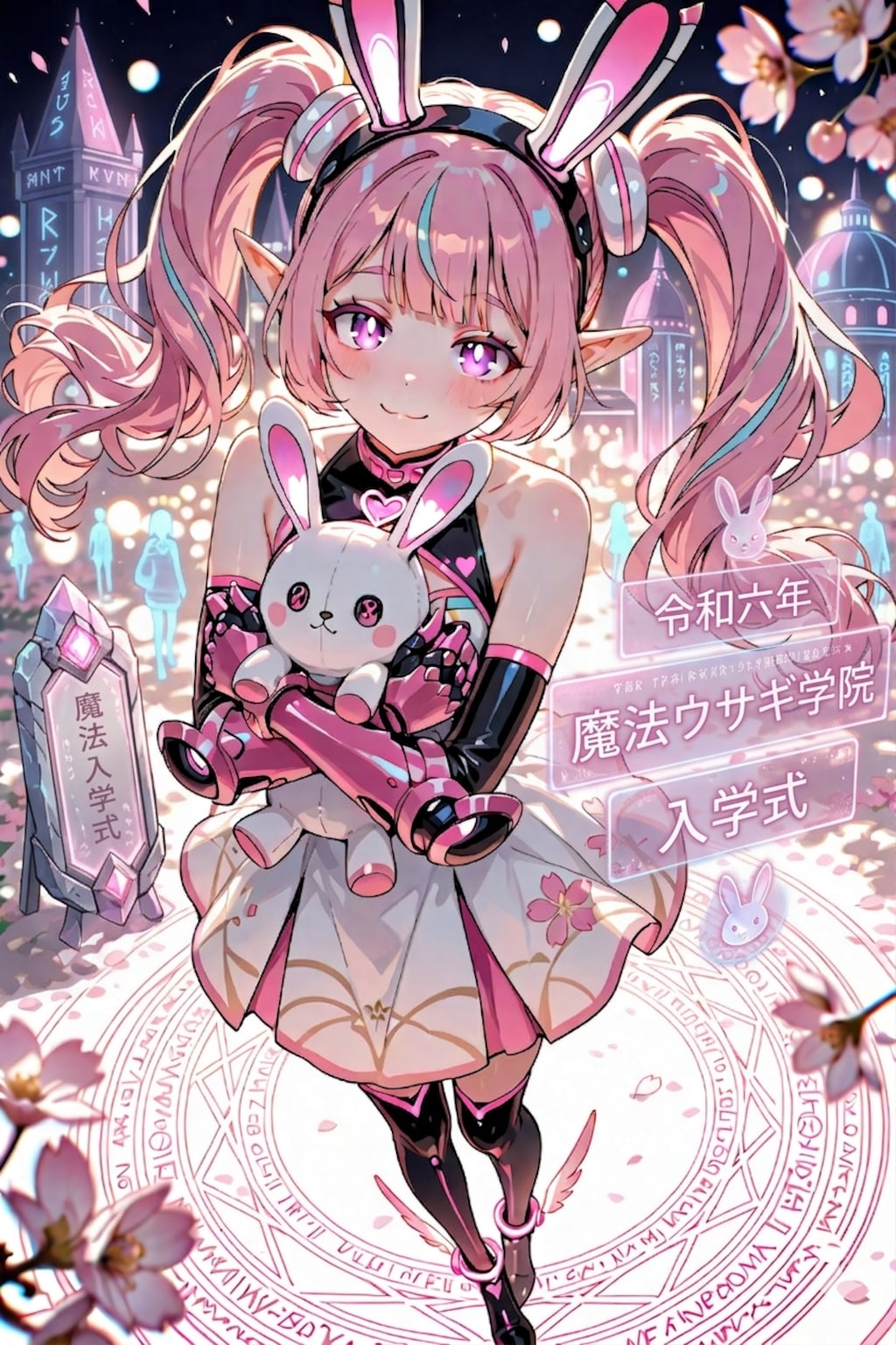 入学するエルフの女の子