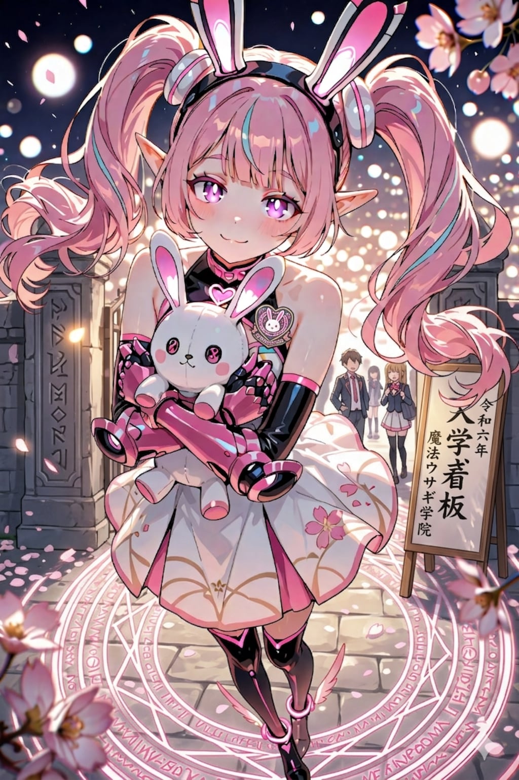 入学するエルフの女の子