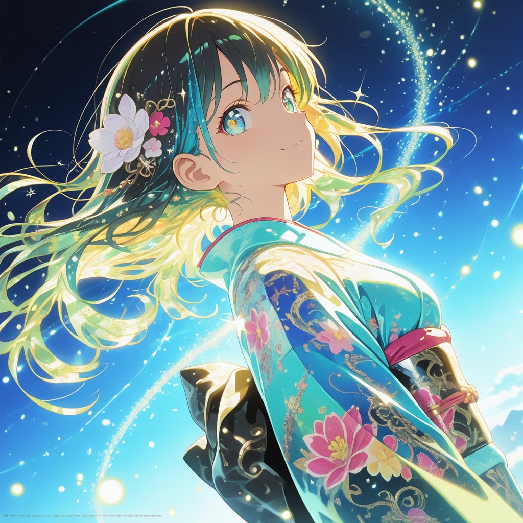 天の川と着物姿の君 | の人気AIイラスト・グラビア