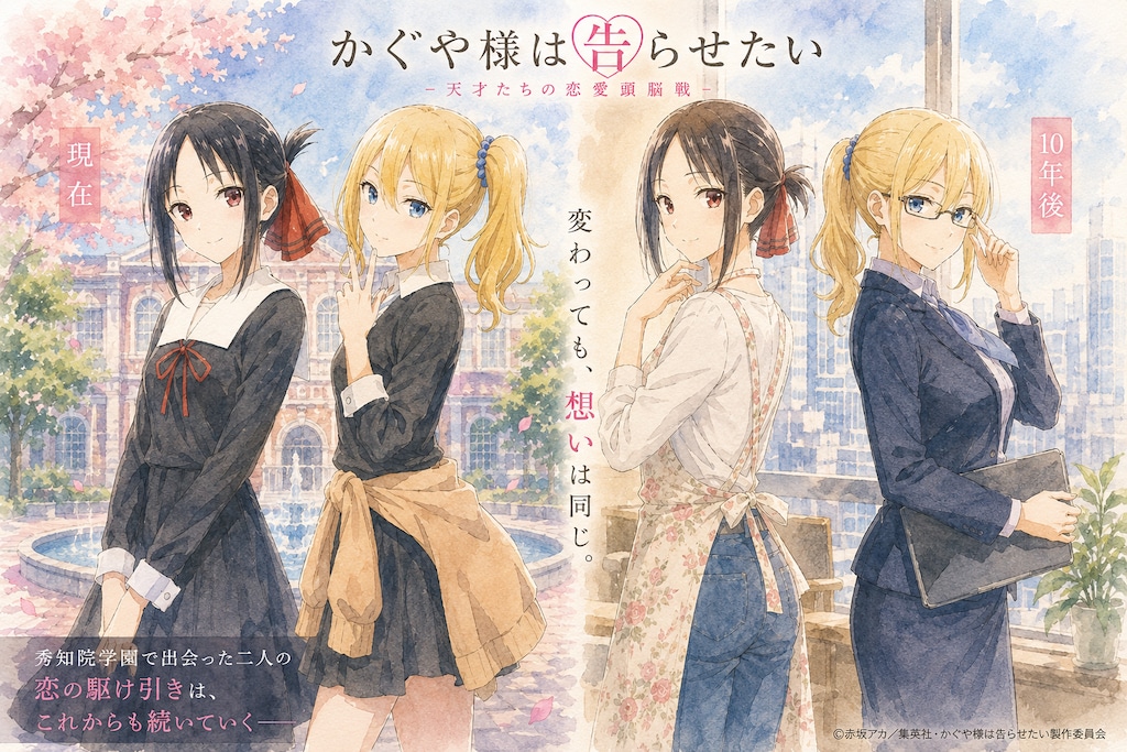 かぐや様10年後 (水彩風)
