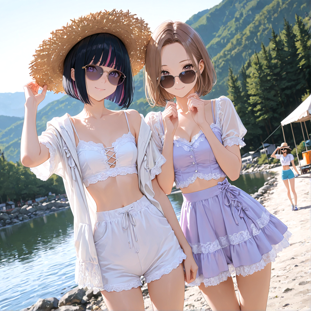 キャンプに来た琴音＆凜ちゃん